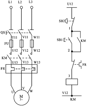 异步电动机自锁控制电路分析